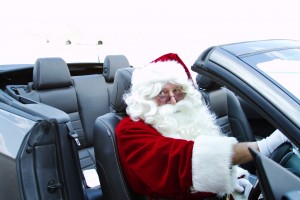 Santa in convertible